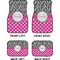 Zebra Print & Polka Dots Car Floor Mats Set (2F + 2B)