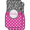 Zebra Print & Polka Dots Custom Car Floor Mats (Front Seat)