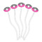 Zebra Print & Polka Dots Clear Plastic 7" Stir Stick - Oval - Fan