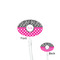 Zebra Print & Polka Dots Clear Plastic 7" Stir Stick - Oval - Front & Back