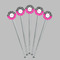 Zebra Print & Polka Dots Clear Plastic 7" Stir Stick - Round - Fan View