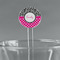 Zebra Print & Polka Dots Clear Plastic 7" Stir Stick - Round - Main