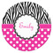 Zebra Print & Polka Dots Drink Topper - Medium - Single