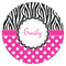 Zebra Print & Polka Dots Drink Topper - Small - Single