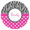 Zebra Print & Polka Dots Drink Topper - XSmall - Single