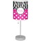 Zebra Print & Polka Dots Drum Lampshade with base included