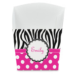 Zebra Print & Polka Dots French Fry Favor Boxes (Personalized)