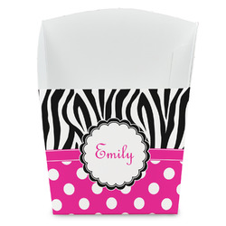 Zebra Print & Polka Dots French Fry Favor Boxes (Personalized)