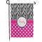 Zebra Print & Polka Dots Garden Flag & Garden Pole