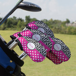 Zebra Print & Polka Dots Golf Club Iron Cover - Set of 9 (Personalized)