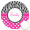 Zebra Print & Polka Dots Icing Circle - Large - Front