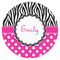 Zebra Print & Polka Dots Icing Circle - Large - Single