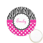 Zebra Print & Polka Dots Printed Cookie Topper - 1.25" (Personalized)