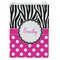 Zebra Print & Polka Dots Jewelry Gift Bag - Matte - Front