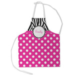 Zebra Print & Polka Dots Kid's Apron - Small (Personalized)