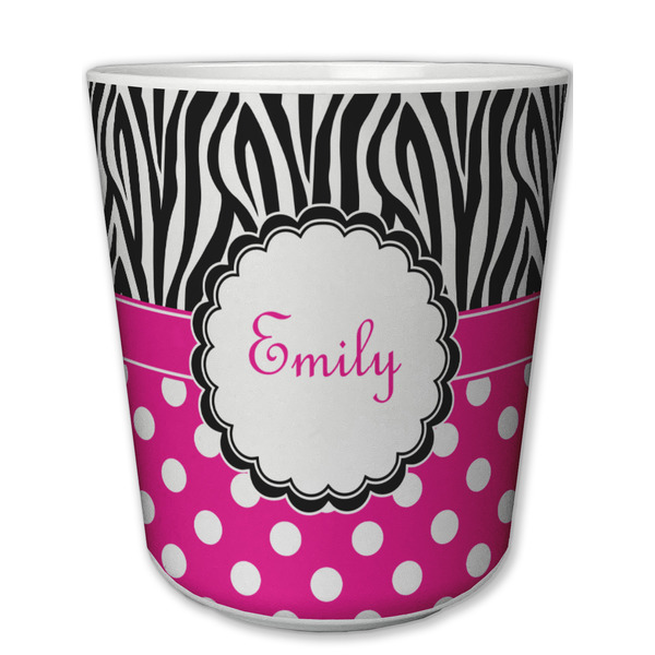 Custom Zebra Print & Polka Dots Plastic Tumbler 6oz (Personalized)