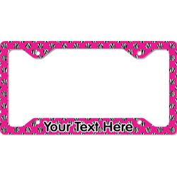 Zebra Print & Polka Dots License Plate Frame - Style C (Personalized)