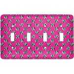 Zebra Print & Polka Dots Light Switch Cover (4 Toggle Plate)