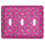 Zebra Print & Polka Dots Light Switch Cover (3 Toggle Plate)