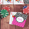 Zebra Print & Polka Dots On Table with Poker Chips