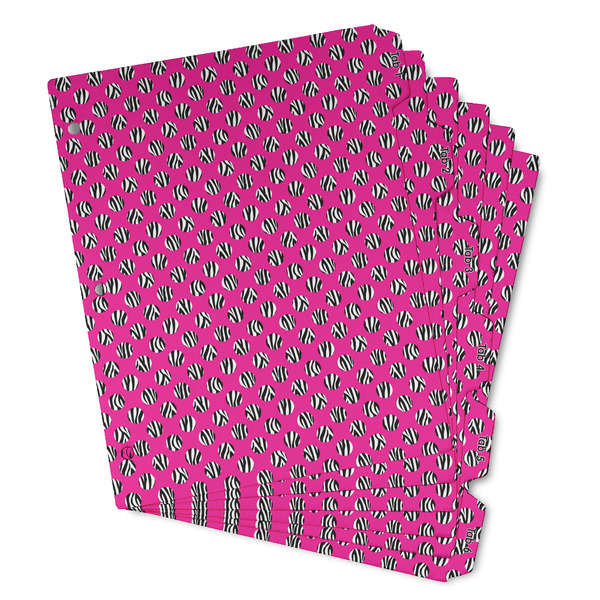 Custom Zebra Print & Polka Dots Binder Tab Divider - Set of 6 (Personalized)