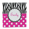 Zebra Print & Polka Dots Party Favor Gift Bag - Matte - Front