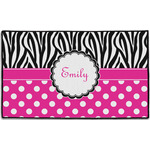 Zebra Print & Polka Dots Door Mat - 60"x36" (Personalized)