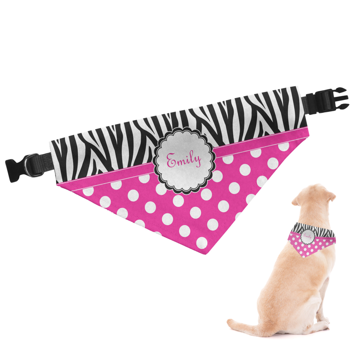 polka dot dog bandana