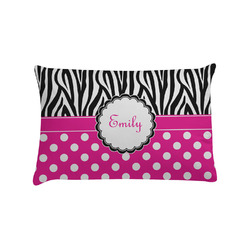 Zebra Print & Polka Dots Pillow Case - Standard (Personalized)