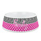 Zebra Print & Polka Dots Plastic Pet Bowls - Medium - MAIN