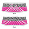 Zebra Print & Polka Dots Plastic Pet Bowls - Small - APPROVAL