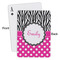 Zebra Print & Polka Dots Playing Cards - Approval