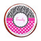 Zebra Print & Polka Dots Printed Icing Circle - Medium - On Cookie