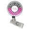 Zebra Print & Polka Dots Retractable Badge Reel - Flat