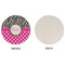 Zebra Print & Polka Dots Round Linen Placemats - APPROVAL (single sided)