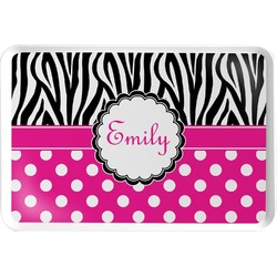 Zebra Print & Polka Dots Serving Tray (Personalized)