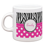 Zebra Print & Polka Dots Espresso Cup (Personalized)