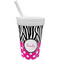 Zebra Print & Polka Dots Sippy Cup with Straw (Personalized)
