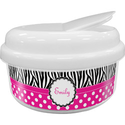 Zebra Print & Polka Dots Snack Container (Personalized)