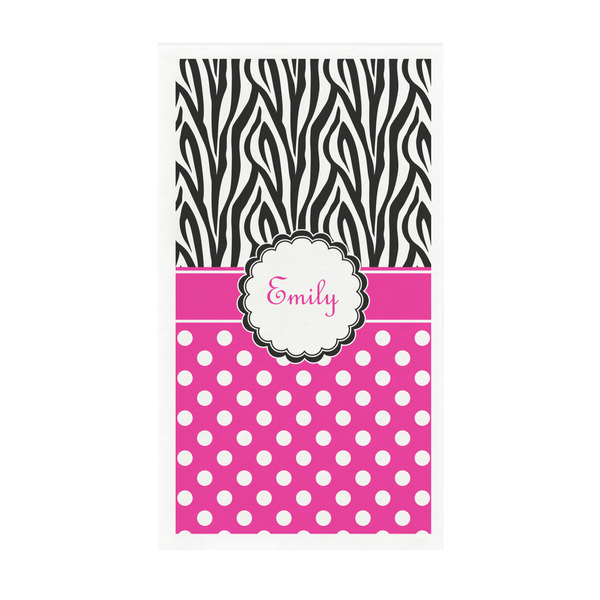 Custom Zebra Print & Polka Dots Guest Paper Towels - Full Color - Standard (Personalized)