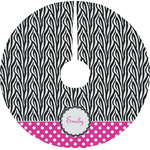 Zebra Print & Polka Dots Tree Skirt (Personalized)