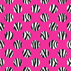 Zebra Print & Polka Dots Wallpaper & Surface Covering (Water Activated 24"x 24" Sample)