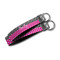 Zebra Print & Polka Dots Webbing Keychain FOBs - Size Comparison