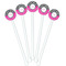 Zebra Print & Polka Dots White Plastic 5.5" Stir Stick - Fan View