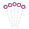 Zebra Print & Polka Dots White Plastic 7" Stir Stick - Round - Fan View