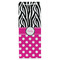 Zebra Print & Polka Dots Wine Gift Bag - Gloss - Front