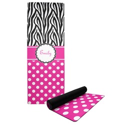 Zebra Print & Polka Dots Yoga Mat (Personalized)