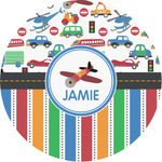 Transportation & Stripes Multipurpose Round Labels - 1" (Personalized)