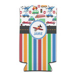 Transportation & Stripes Can Cooler (tall 12 oz) (Personalized)