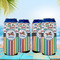 Transportation & Stripes 16oz Can Sleeve - Set of 4 - LIFESTYLE